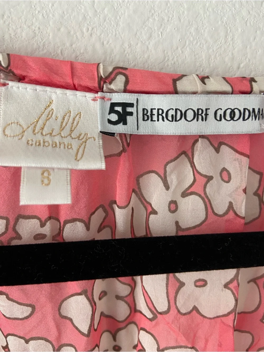 Milly Cabana BERGDORF GOODMAN 100% Silk vibrant Pink Floral Coverup Size S